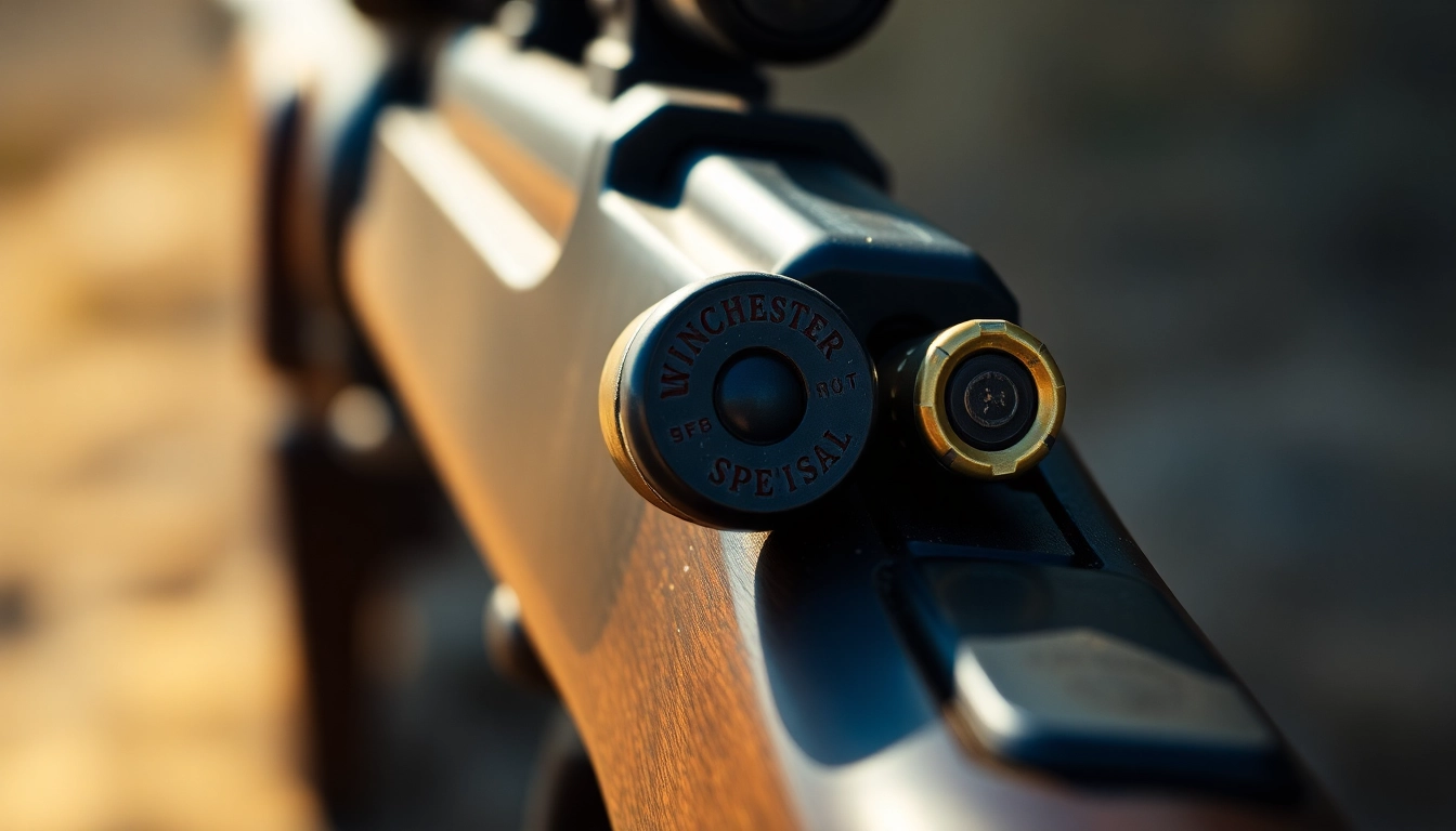 High-quality 32WIN cartridge with vintage rifle, highlighting precision and historical appeal.