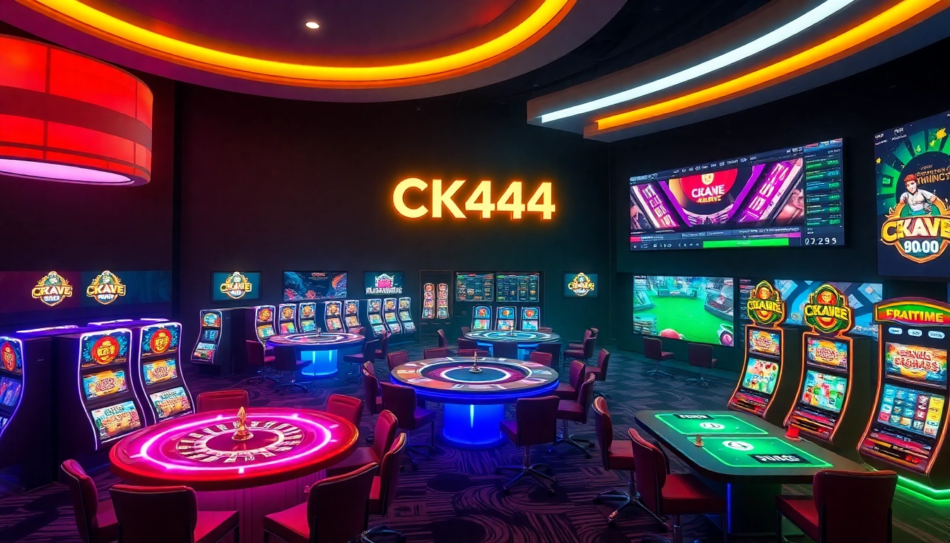 CK444 online gaming platform showcasing vibrant casino games, live dealer action, and sports betting in a user-friendly interface for Bangladeshi players.