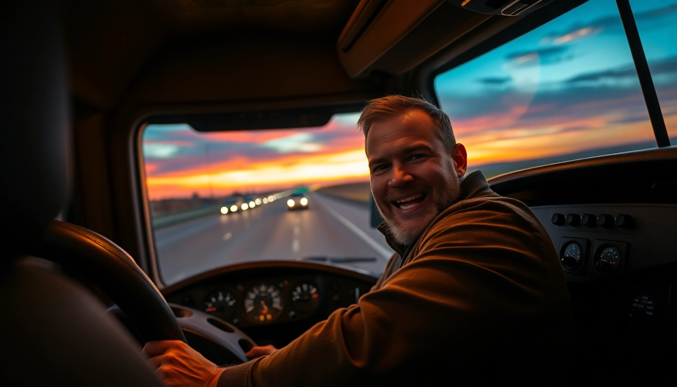 The truckers voice is vital; this image shows a confident trucker sharing their real experiences inside a modern truck cab, highlighting the importance of driver input.