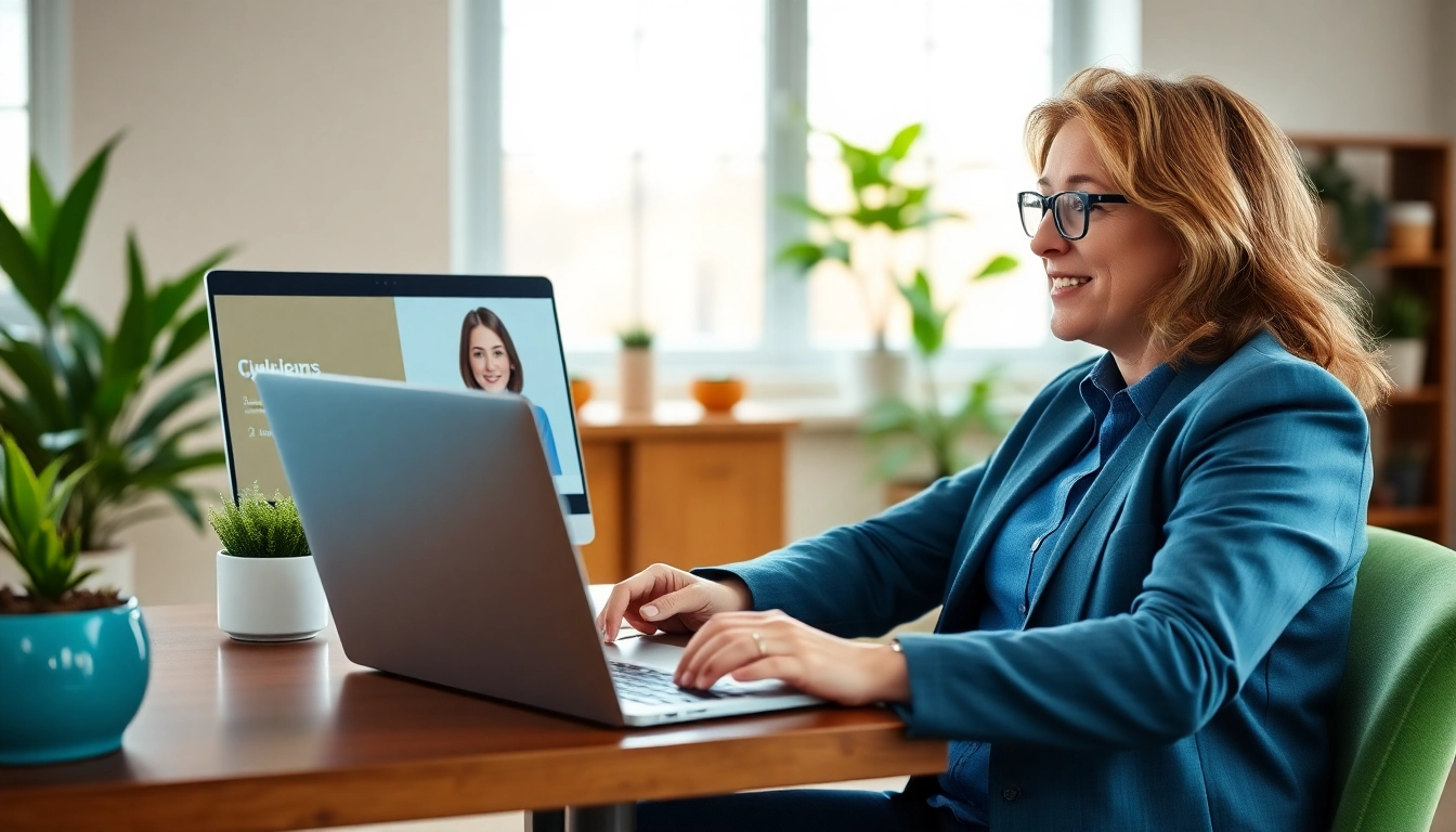 An online life coach guiding a client through virtual coaching session, emphasizing Life Coach Online expertise and professional support.