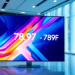 789F branding logo displayed on a high-tech digital screen, highlighting the innovative and reliable nature of the 789F platform for online gaming and related services.