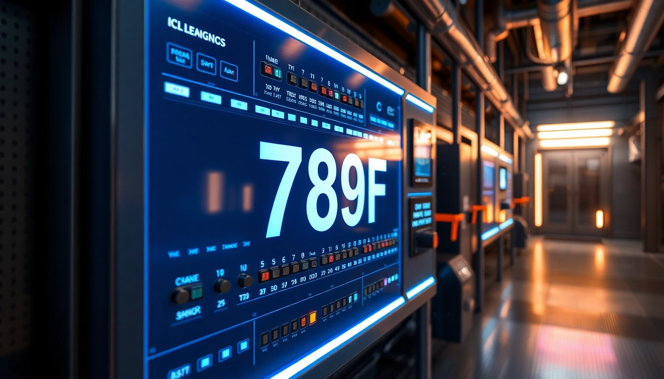 789F branded industrial control panel showcasing advanced technology and sleek design for efficient operations.