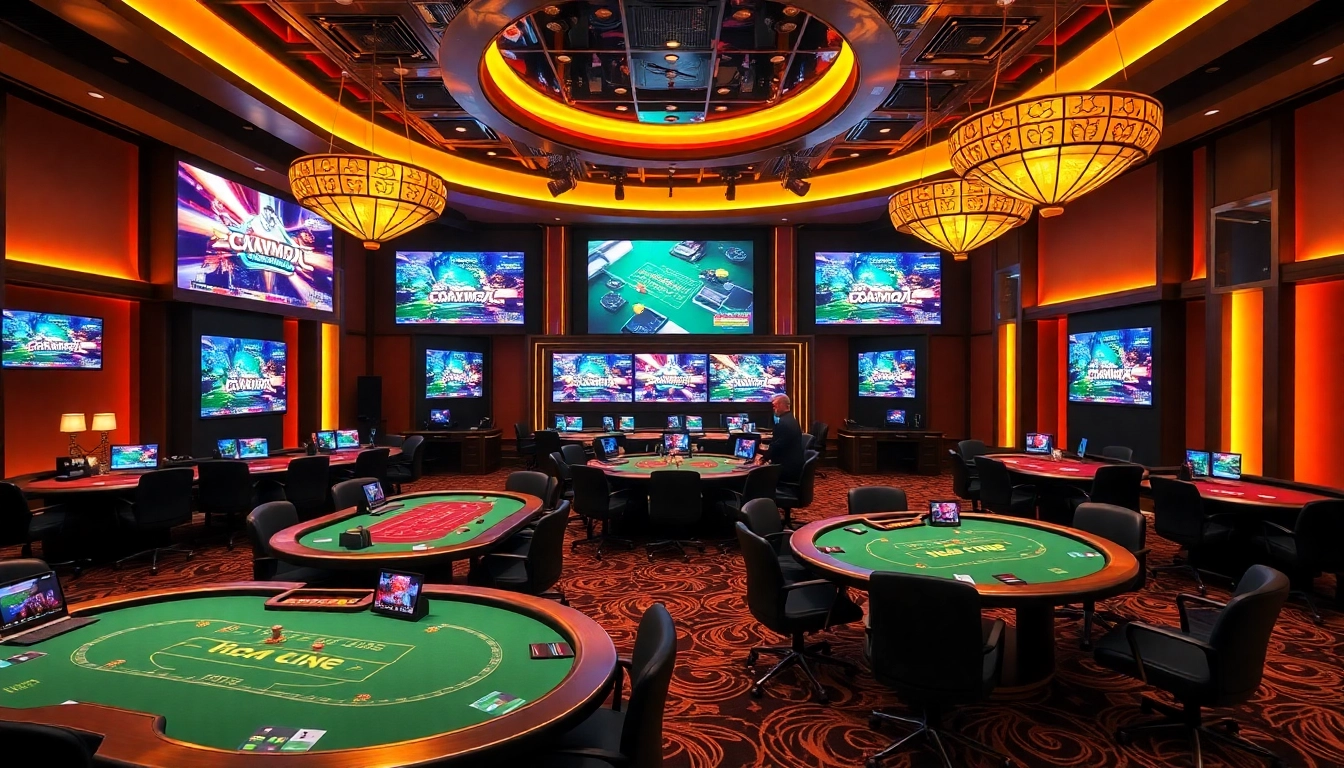 Live casino experience with professional dealers and vibrant gaming tables for immersive online gambling entertainment