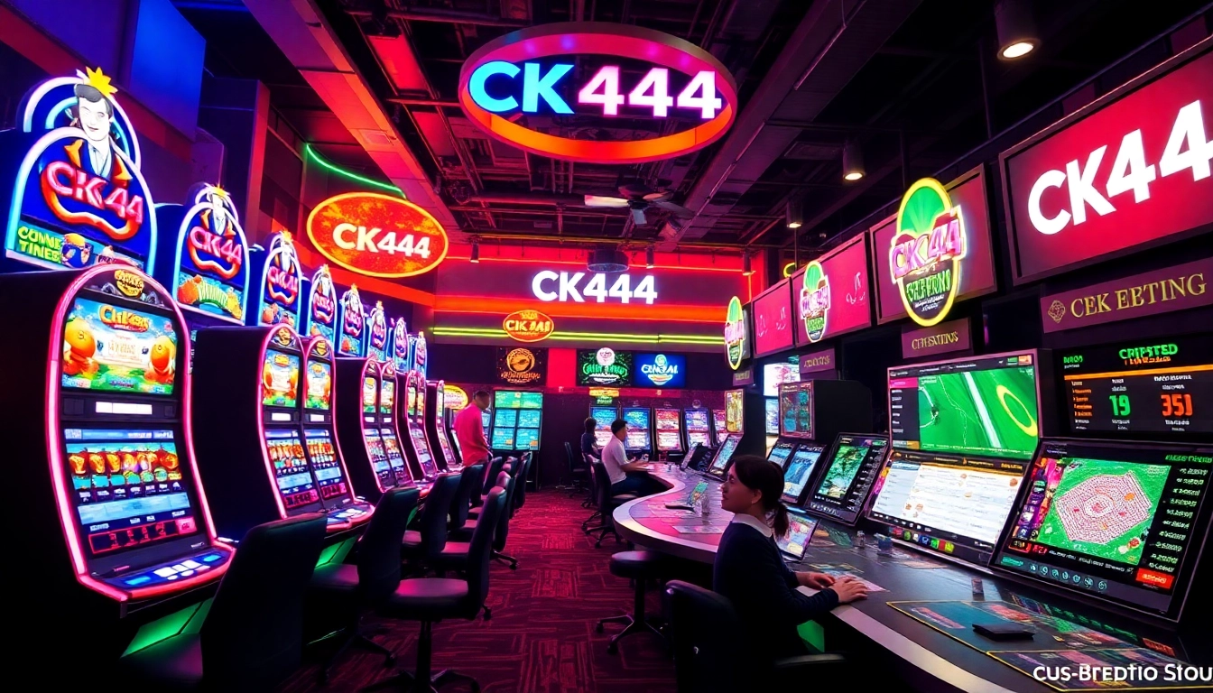 Engaging CK444 online gaming platform showcasing slots, live casino, and sports betting in vibrant colors for Bangladeshi players.