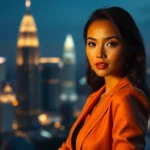 Professional KL ESCORT photo showcasing a glamorous woman with a confident pose, emphasizing elegance and charm for premium escort services.