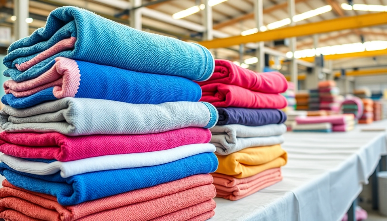 Pakistani towel export from Pakistan displayed in a well-organized textile factory, emphasizing quality and manufacturing excellence for international markets.