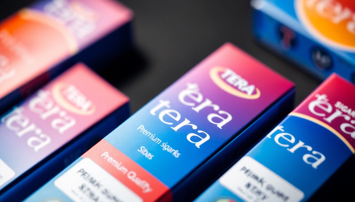High-quality image of Terea sigara sticks showcasing sleek packaging and varied flavors for IQOS Iluma devices.