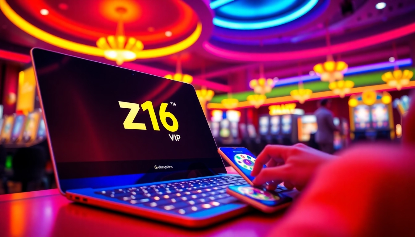 z16vip online casino platform showcasing secure gameplay and vibrant graphics for trusted