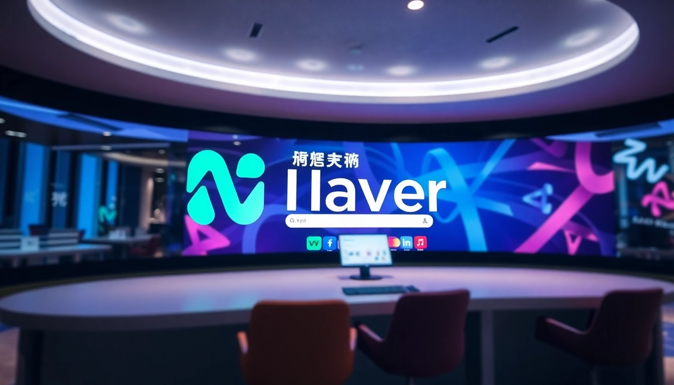 Navering the web: A vibrant illustration of Naver's online platform and search engine features for enhanced user engagement.