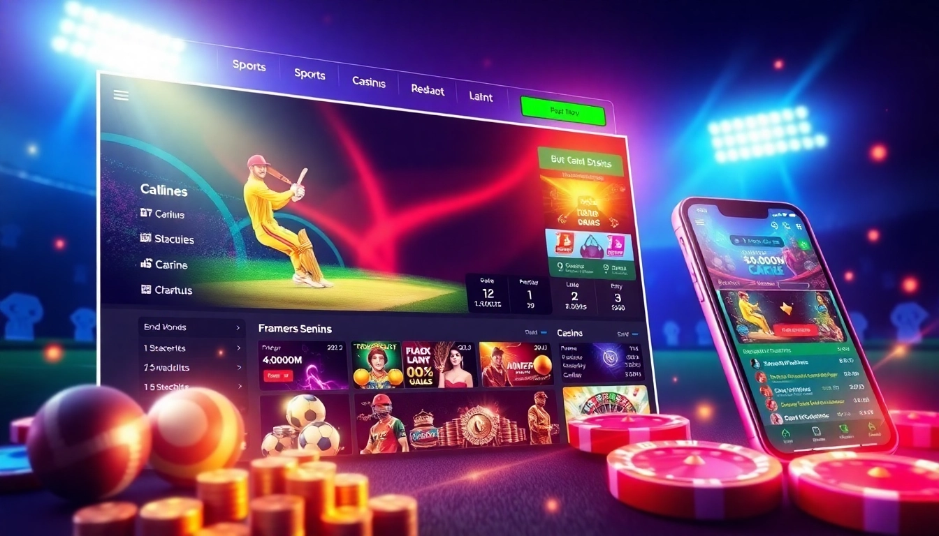 Mahadev Book online betting platform showing cricket and casino games, vibrant and user-friendly interface