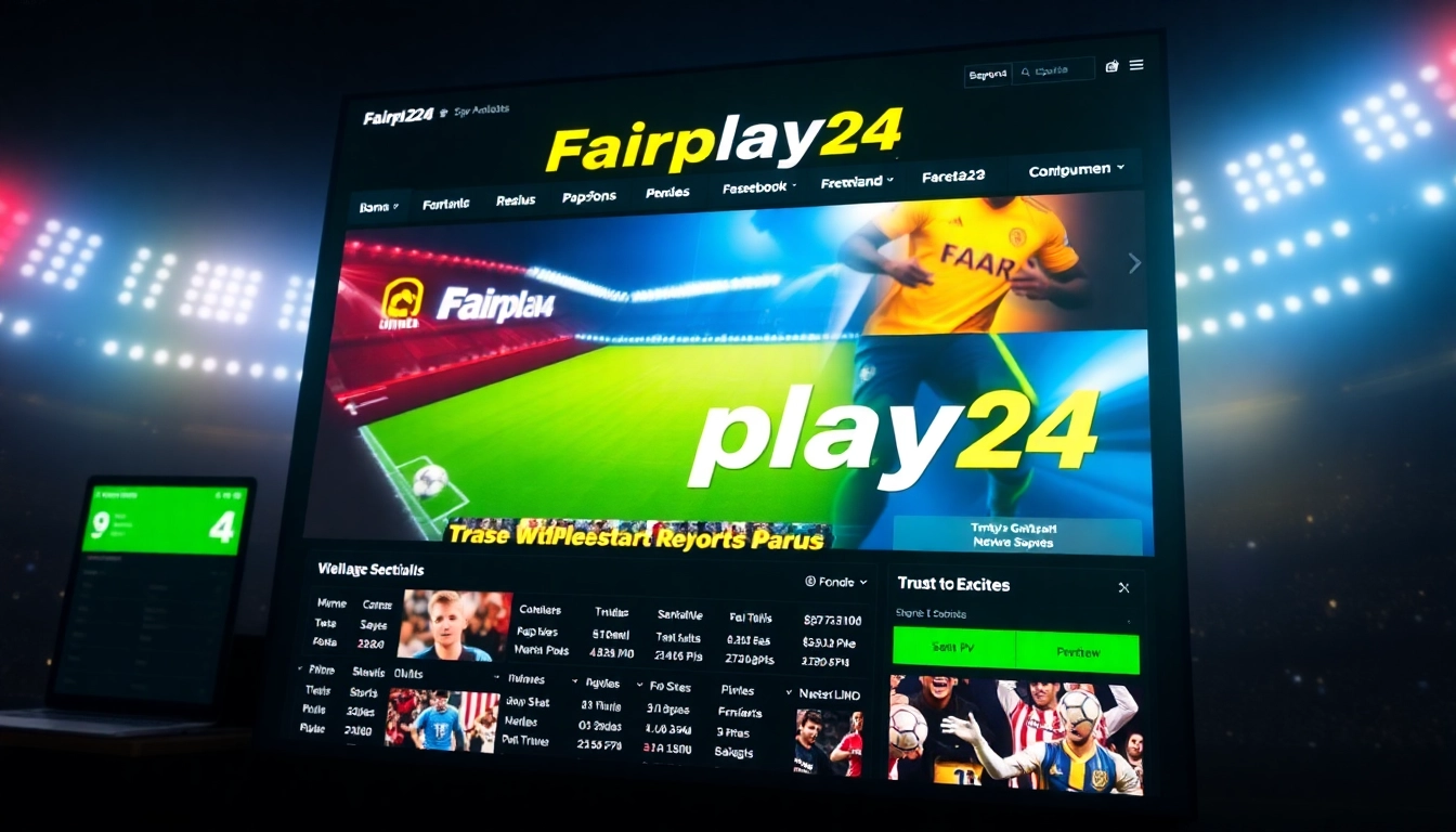 Fairplay24 betting platform interface displaying sports wager options and secure login process