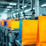 High-quality torba papierowa being printed in a modern packaging factory for eco-conscious products