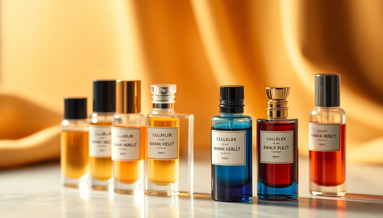 Premium perfume samples being carefully arranged for parfumproben bestellen to entice customers