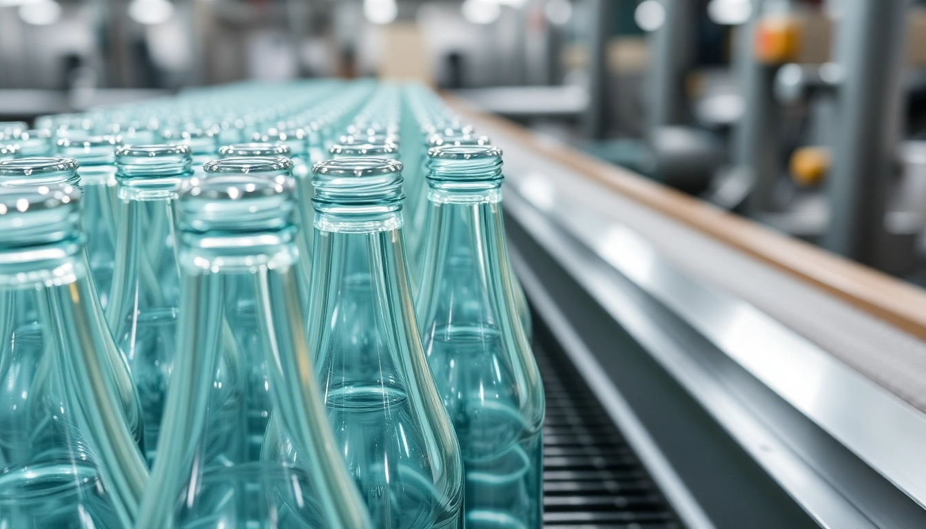 Polietilen sishe bottles being filled on a production line for versatile packaging applications