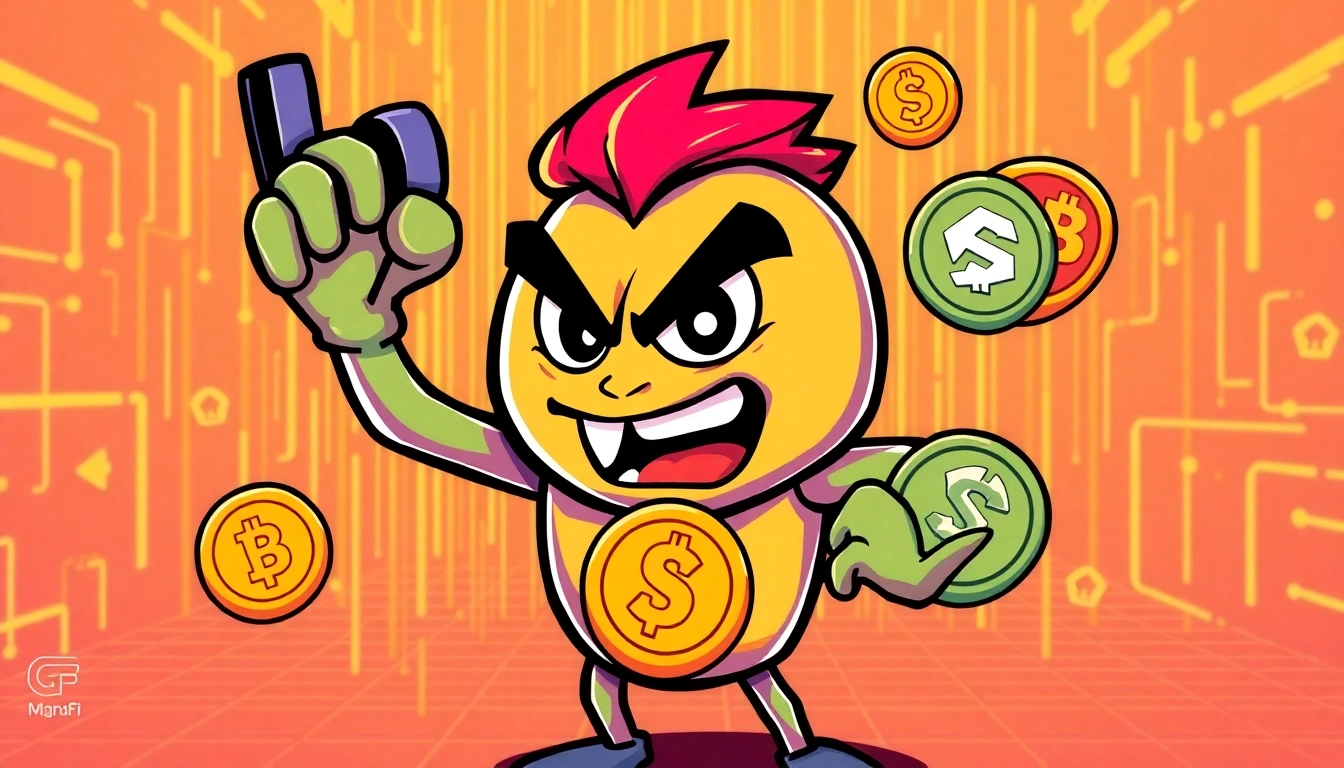 Angry Pepe Fork logo with meme coin imagery and GambleFi elements, highlighting community and