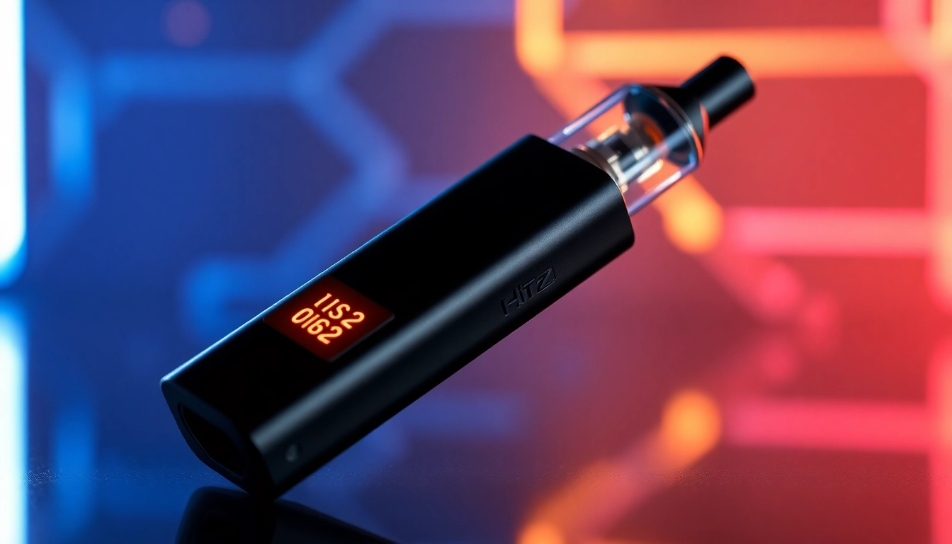 High-quality Hitz 2g reviews showcase sleek disposable vape with bright screen and premium