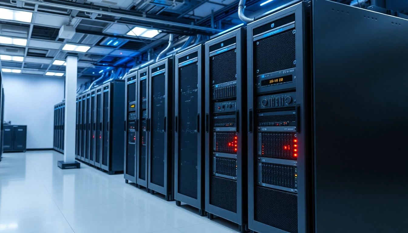 High-quality server refurbished hardware in a professional data center setting showcasing