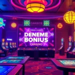 Professional illustration of a user claiming deneme bonusu at an engaging online casino